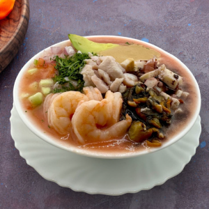 Camarón, Pescado, Concha, Pulpo y Calamar